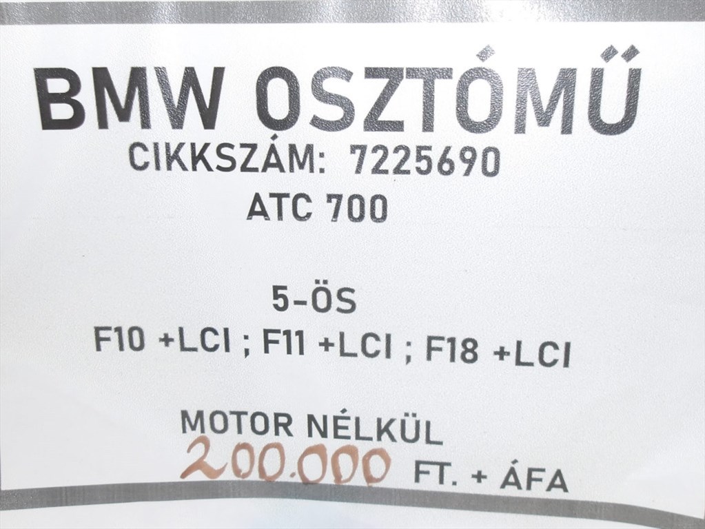 [GYÁRI BONTOTT] BMW - OSZTÓMŰ - ATC 700 - MOTOR NÉLKÜL! - X5-ÖS / E70 /  7574777 3. kép